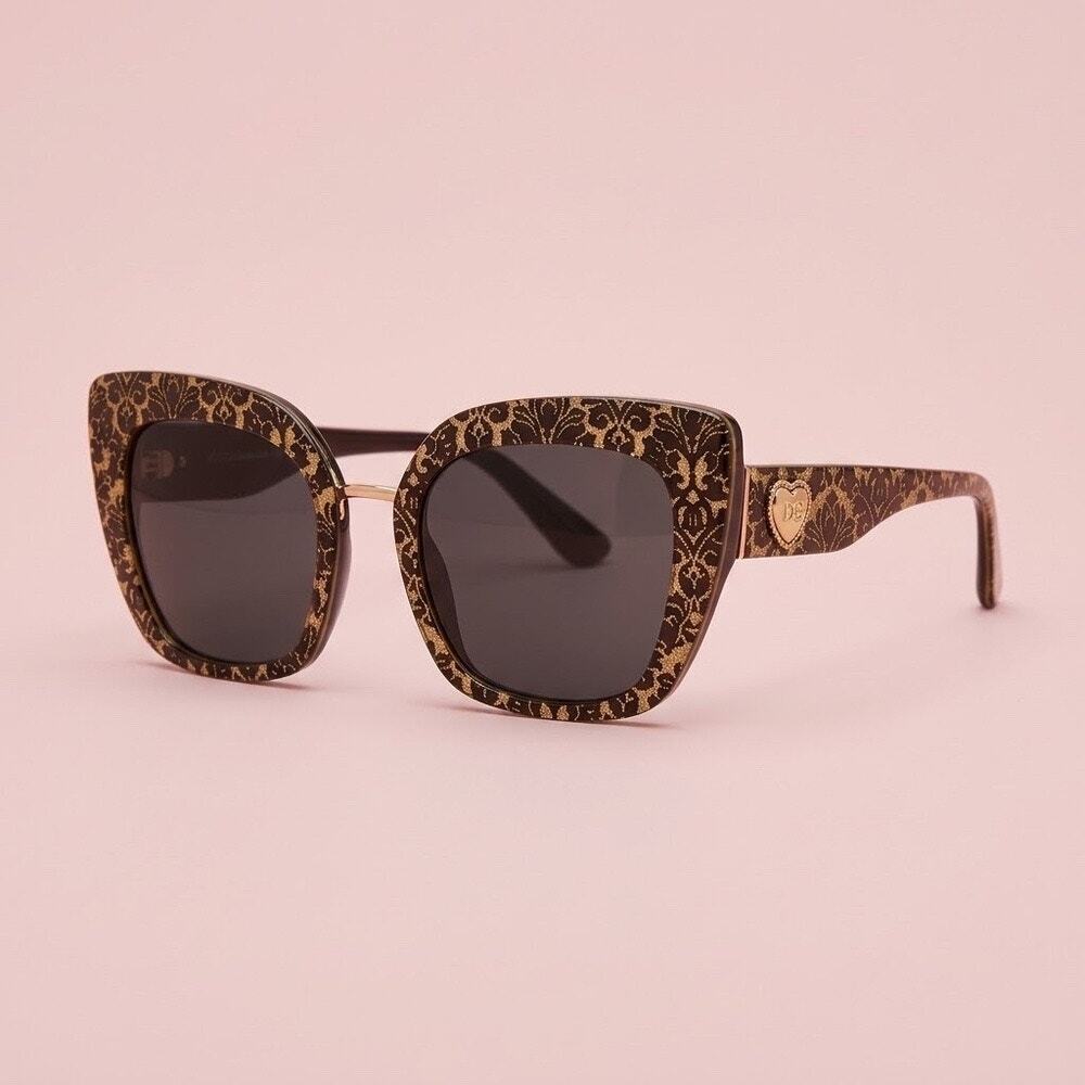 NWT Dolce & Gabanna Gold Floral Sunglasses